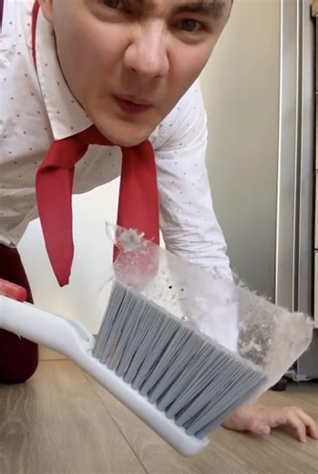 Broom hack for hidden dust