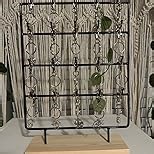 Earring Display Stand for Selling 4 Tier 20 Hooks Wood Earring Display Rack Holder for earings necklaces rings bracelets keychains (White)