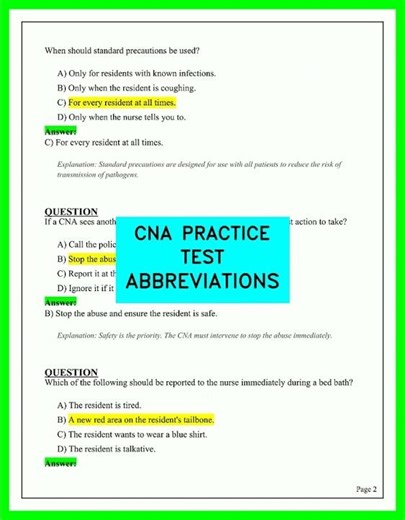 2026 CNA Abbreviations Practice Test 🩺 Master Medical Terminology Faster 🏥