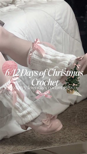Day 6 of 12 Days of Christmas Crochet!🎀 GIFT GUIDE/CURVY FRIENDLY SERIES💡 DAY 6 leg warmers! Pattern by @danyellcreations ✨ skill level: ADVANCED BEGINNER #crochet #crochetfyp #crochetcurvy #crochetchristmasgifts