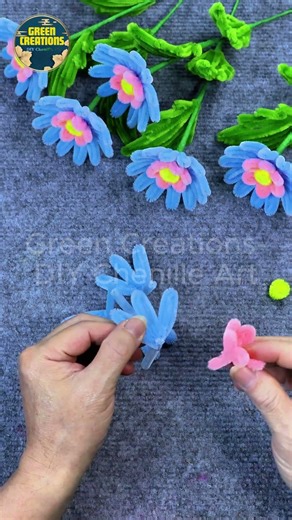 Creative Stylized Chrysanthemum Pot from Chenille Wire 🌼 Cute Handmade for Beginners