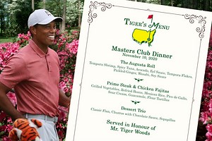 Woods' Masters champions dinner revealed including sushi and prime-cut steak