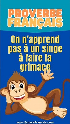 On n'apprend pas à un singe à faire la grimace - Proverbe expliqué #proverbe #proverbefrançais #fle