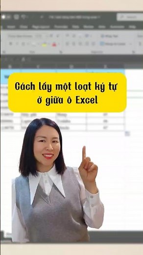 Cách lấy một loạt ký tự ở giữa ô Excel #nguyenthithuhuyen #excel #exceltips #viral #trending