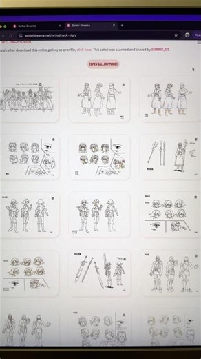 Find cool anime model sheets #anime #characterdesign #artbook