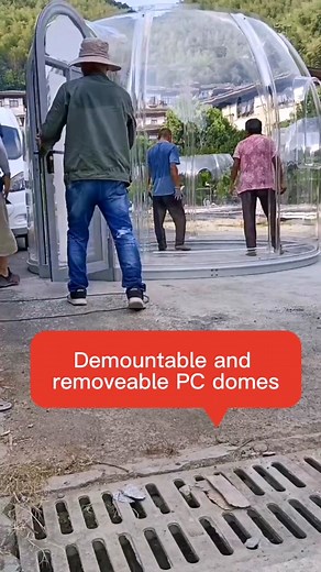 The demountable and removable Clear PC Domes - Lucidomes #dome #pcdome #dometent #starcapsule #domo #cleardome #stardome #lucidomes #glampingdomes #removable #demountable #foryou #fypシ #fyp