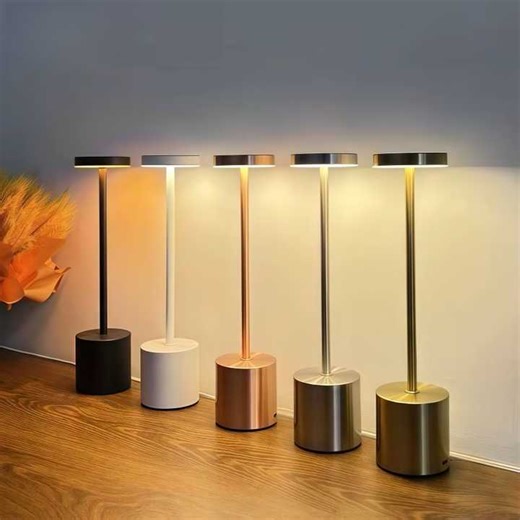 Modern Minimalist Metal LED Table Lamp Creative Designer Simple Style for Home Battery Rechargeable LED Desk Light for Reading