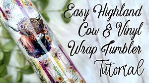 This highland cow tumbler tutorial makes DIY fun