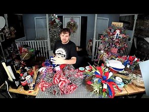 Red, White, And Blue Wreath Tutorial | Patriotic Wreath | Live Replay - DecoExchange