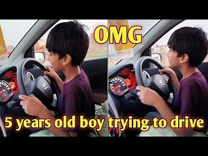 5 year old boy driving car 😱|| A small kid driving a real car || Ahmad drive a car unexpected