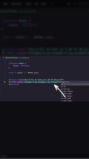 Crea una Galería Estilo Pinterest (Masonry Grid) #astrojs #coding #desarrolloweb #shorts