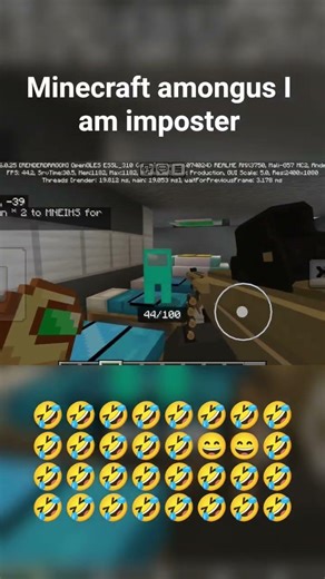 Minecraft among us I am imposter funny moment #sus #minecraftshorts