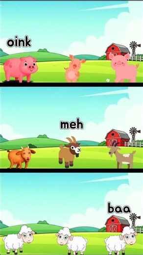 Oink Meh Baa Farm Animal Sounds Song for Kids Learn with Music #cocomomokidstv #toddlersongs