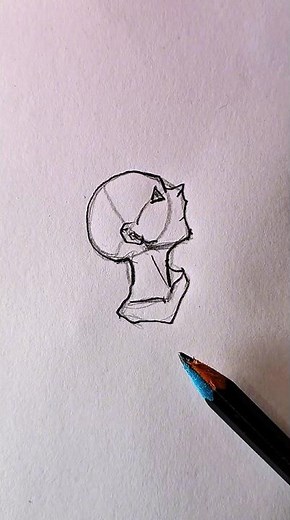 How to Draw a Manga Side Profile (Easy Tutorial) ✏️ #foryou #art #drawing #shorts #howtodraw #sketch