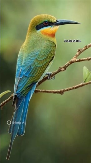 Blue-Throated Bee-Eater – One of the Most Colorful Birds 🐦✨ | #shorts