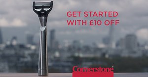 Get your FREE engraved razor and 6 uber-sharp German-engineered blades for just £4. | Cornerstone