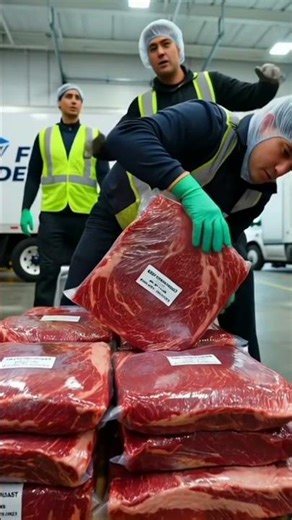 How Fresh Meat Is Prepared in Factory 🥩 | Clean & Hygienic Process #viral #food #meat