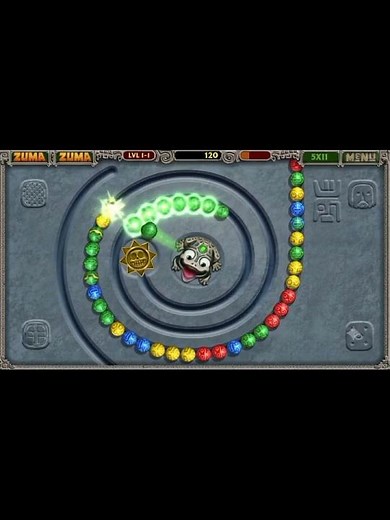Zuma Deluxe but the gameplay is made through AI