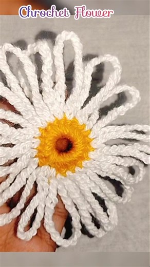 VERY Easy Crochet flower for Beginners 🌷 #crochet #diy #viral #craft #handmade #crocheting