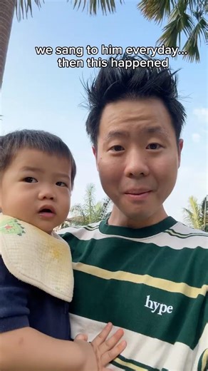 He only remembers the song we sang to him 😂