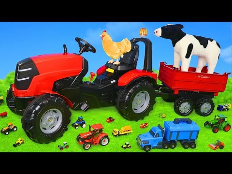Un tracteur à la ferme pour les enfants