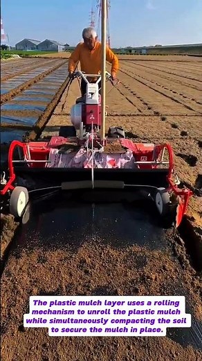 Plastic Mulch Layer in Action: Automated Soil Covering
