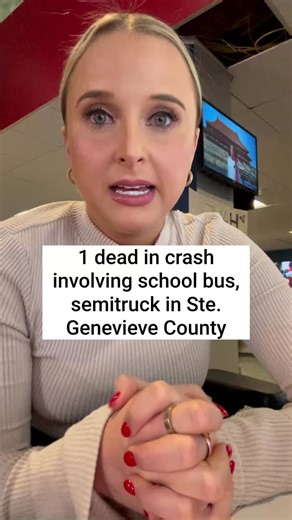 KSDK News | An adult was killed and others were injured after a school bus, semitruck and two cars crashed Friday morning on Highway A. | Instagram