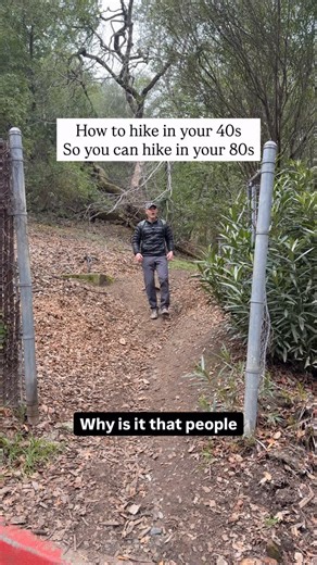 Dan Bernstein: Travel Guides | Hiking | California on Instagram: "Most hiking injuries don’t happen on the way up… They happen on the way down. Downhill hiking creates eccentric loading: your muscles are braking your full body weight instead of lifting it. That creates more microscopic damage to muscles, tendons, and joints than climbing. Translation: You’re not weak. You’re just hiking downhill wrong. Three rules that saved my knees across 300+ hikes in the past two years alone: • Shorter steps