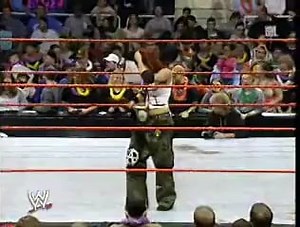 footage of the main event of lita vs trish stratus on raw in 2004 after the cameras were turn off