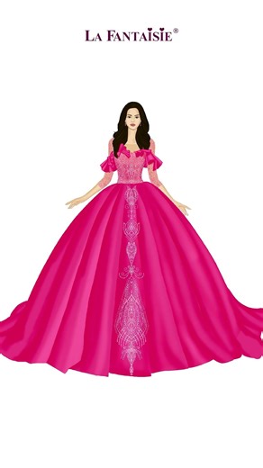 reception gown digital illustration by la fantaisie #art #fashion #drawing #weddingdress #wedding