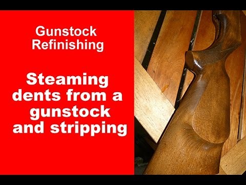 Steaming dents out of a gunstock and stripping.