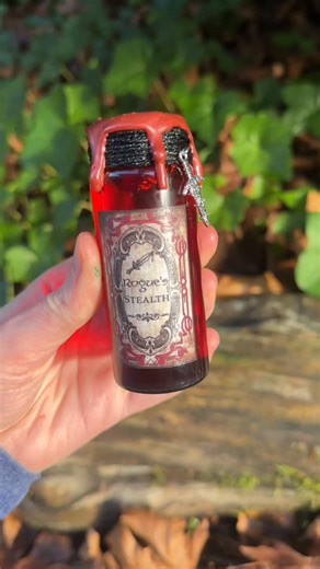 Forbidden Forest Apothecary on Instagram: "The fourth bottle in my new TTRPG class collection: Rogue 🗡️🎲🗡️🎲🗡️🎲🗡️🎲🗡️🎲🗡️🎲 Decorative and dice potions up now in my shop! #potions #dice #dnd"