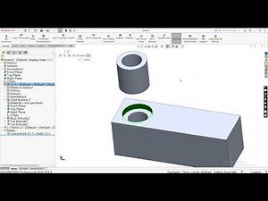 How to link dimension of part with other part dimension in assembly - solidworks.#solidworks
