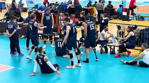 7.5K views · 56 reactions | Two hours til game time! ⏳ The U.S. Men’s Sitting National Team will face Ukraine at 8pm PT, winner goes to the 2024 Paris Paralympic Games! Read more | go.usav.org/4924MSNT Watch live | https://live.hy960.com/live/page/1133494195?v=1712033108640 | USA Volleyball | Facebook