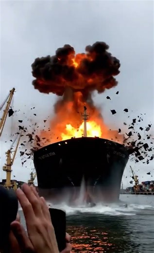 Ship BLASTS! Unbelievable Footage! #Shock