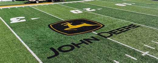 John Deere logo added to field at Kinnick Stadium