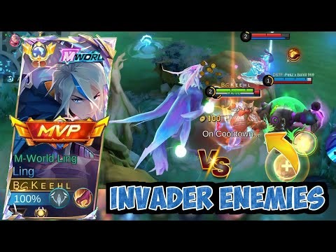 ENEMIES INVADE MY BUFF AND THIS HAPPENED! GLOBAL LING SOLO RANK - MOBILE LEGENDS