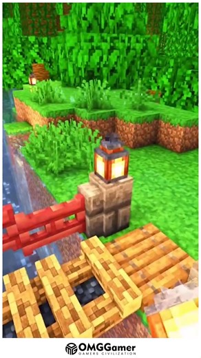 OMGGamer on Instagram: "🌉 Minecraft Wooden Bridge With Rustic Design and Cozy Scenic Vibes ✨ 🌉 🌉✨ Build a charming wooden bridge using logs, planks, and fences to connect rivers, valleys, or villages. Add lanterns, railings, and decorative details to create a functional and picturesque structure for survival or creative worlds. 🏡🌿 #MinecraftWoodenBridge #CozyMinecraft #BridgeBuild #RusticDesign #CreativeStructures"