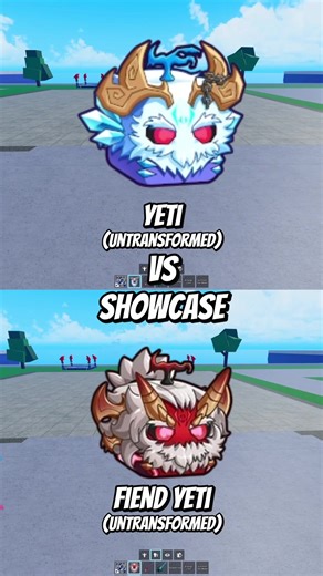 Fiend Yeti Untransformed vs Yeti Untransformed in Blox Fruits
