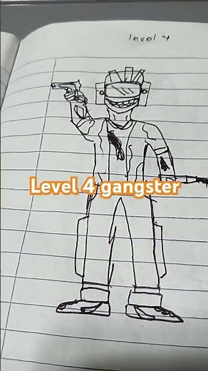 levels of gangster drawing 😎#drawingvideo #gangster