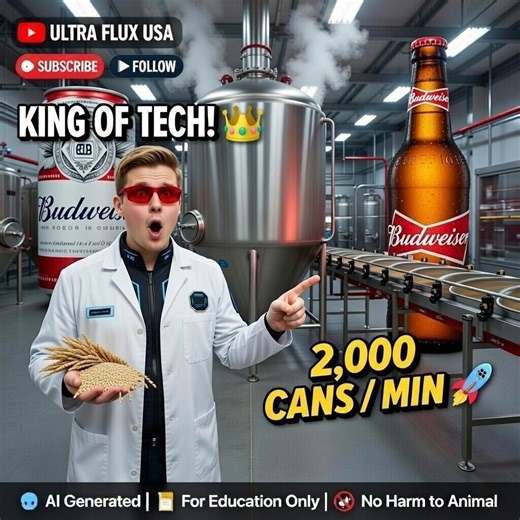 why budweiser uses "beechwood chips" (and why they never actually touch the beer) 🍺🤫🪵 ​ inside the world's largest brewery: the 2026 industrial process of budweiser 🏭✨ ​2,000 cans per minute! watch the high-speed engineering of the "king of beers" 🚀🧤 ​welcome to ultra flux usa ⚙️ see how fascinating products are made, from massive factories to high-tech production lines 🌍 ​how do you brew millions of gallons of beer while keeping every single drop tasting exactly the same? 🍺🏗️ today, ry