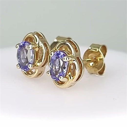 Tanzanite yellow gold earrings GWTZ84354