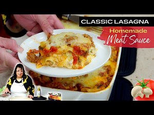 Classic Lasagna with Homemade Meat Sauce | Malacasa Bakeware