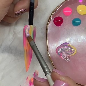 136K views · 1.7K reactions | As requested by you guys Here is my Tutorial on this Gel Art design using all my @glitterbels Gel Polishes! In colours:- Crazy in pink Mint choc chip Temptation White gloss Your beautiful Love me Psycho & Sweet Silver Sparkle Lemon Drops Full tutorial is on my YouTube channel - nailsbyannabelm  | Nails by Annabel | Facebook