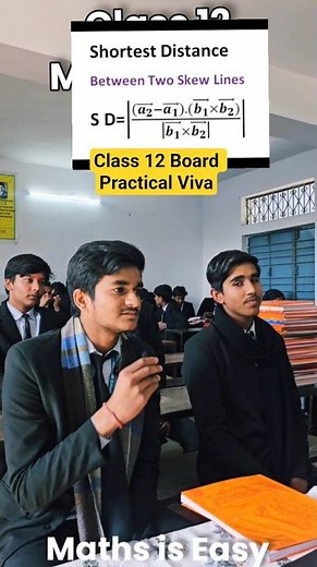 Class 12 Maths| Shortest Distance between Two Lines | Practical Exam Viva | CBSE board 2026 #shorts