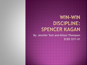 Win-Win Discipline: Spencer Kagan - SlideServe