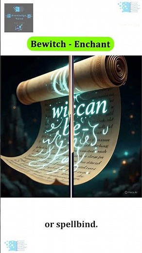 Bewitch - Enchant 📚📰🤔💭💭 #LearnNewWords, #Vocabulary, #wordoftheday