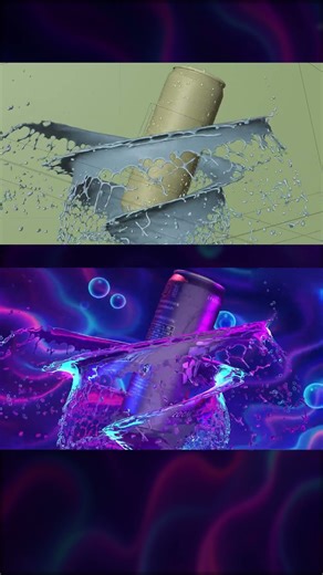 Soda Can Bottle Animation Water splash Blender Tutorial #blender #canbottle #sodacan