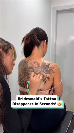 Covering bridesmaid's huge back tattoo with makeup 🫣👀 #fblifestyle | Craft Factory