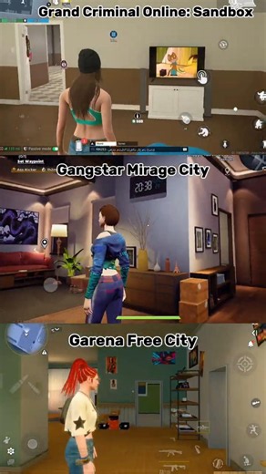 GCO vs Gangstar Mirage City vs Garena Free City! 📱 Ultimate Comparison #shortsvideo